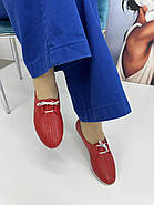 Мокасини жіночі Aras Shoes K-19-kirmizi шкіряні червоні на шнурівці 37, фото 3