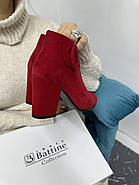 Ботильони жіночі Battine B0470 замшові червоні 37, фото 3
