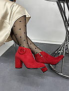 Ботильони жіночі Battine B0470 замшові червоні 37, фото 5