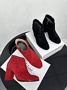 Ботильони жіночі Battine B0470 замшові червоні 37, фото 7