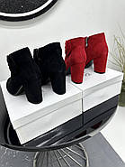 Ботильони жіночі Battine B0470 замшові червоні 37, фото 8