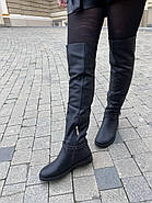 Чоботи жіночі ботфорти VENSI V9 чорні на низьких підборах 36, фото 3