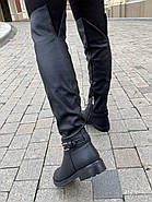 Чоботи жіночі ботфорти VENSI V9 чорні на низьких підборах 36, фото 4