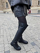 Чоботи жіночі ботфорти VENSI V9 чорні на низьких підборах 36, фото 5
