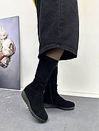 Чоботи жіночі зимові Battine M1206 замшеві на танкетці 36, фото 5