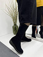 Чоботи жіночі зимові Battine M1206 замшеві на танкетці 36, фото 6