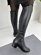 Чоботи ботфорти жіночі Andri-Anna A107 чорні шкіряні 36, фото 4