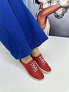 Мокасини жіночі Aras Shoes 6020-kirmizi  Червона шкіра на низькому ходу 37, фото 3
