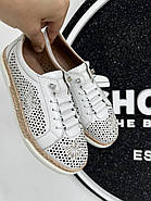 Мокасини жіночі Meldymoor 26T-beyaz шкіряні білі з перфорацією 37, фото 9