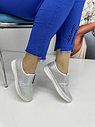 Мокасини жіночі Aras Shoes K6-14202-WHITE біла шкіра низький хід 37, фото 3