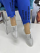 Мокасини жіночі Aras Shoes K6-14202-WHITE біла шкіра низький хід 37, фото 4