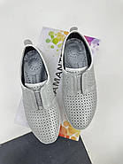 Мокасини жіночі Aras Shoes K6-14202-WHITE біла шкіра низький хід 37, фото 7