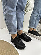 Кросівки жіночі Doren 20106-000-siyah чорні шкіряні 36, фото 5