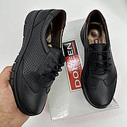 Кросівки жіночі Doren 20106-000-siyah чорні шкіряні 36, фото 7