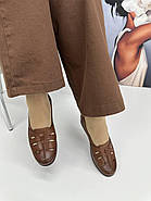 Туфлі жіночі Izderi 808-taba коричневі на танкетці 37, фото 4