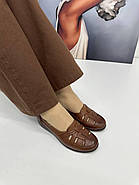 Туфлі жіночі Izderi 808-taba коричневі на танкетці 37, фото 6