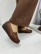 Туфлі жіночі Izderi 808-taba коричневі на танкетці 37, фото 7