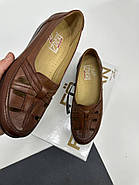 Туфлі жіночі Izderi 808-taba коричневі на танкетці 37, фото 9