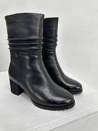 Напівчоботи зимові Battine M8011 шкіряні хутро до верху 36, фото 9