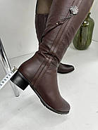 Чоботи жіночі Sanborina М1419 шкіряне хутро до верху 36, фото 5