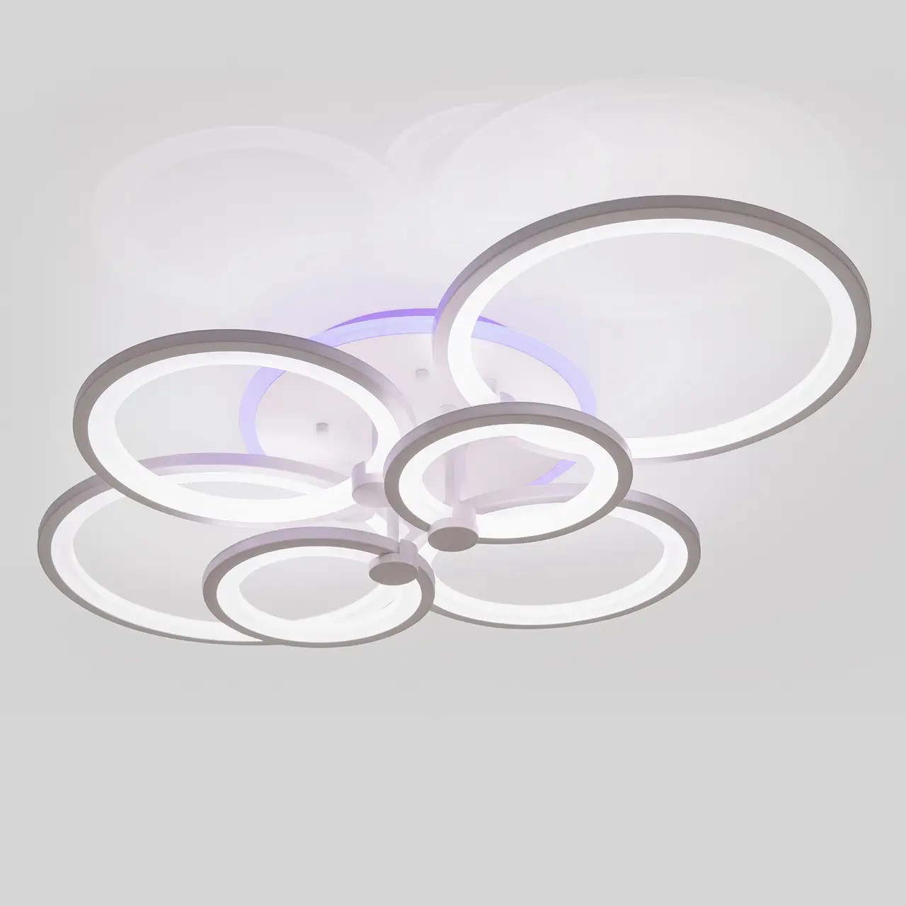 Світлодіодна LED люстра 168 Вт c RGB-підсвічуванням та пультом, до 25 м² (V LI8832-6 WT RGB)