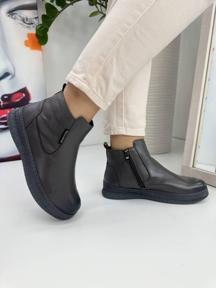 Черевики жіночі MeegoComfort 53385-GRAY сірі на низькому ходу 36, фото 1