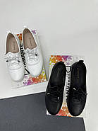 Мокасини жіночі Aras Shoes 408-beyaz білі на низькому ходу 37, фото 5