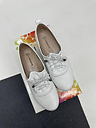 Мокасини жіночі Aras Shoes 408-beyaz білі на низькому ходу 37, фото 6