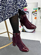 Ботильйони жіночі Berloni 211 замшеві бордові 33, фото 2