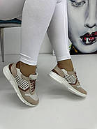 Кросівки жіночі Meldymoor 2097-kirli-beyaz-bej шкіряні світлі 36, фото 3