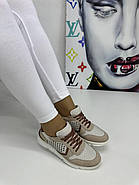 Кросівки жіночі Meldymoor 2097-kirli-beyaz-bej шкіряні світлі 36, фото 5