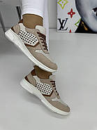 Кросівки жіночі Meldymoor 2097-kirli-beyaz-bej шкіряні світлі 36, фото 6