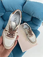 Кросівки жіночі Meldymoor 2097-kirli-beyaz-bej шкіряні світлі 36, фото 7