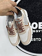 Кросівки жіночі Meldymoor 2097-kirli-beyaz-bej шкіряні світлі 36, фото 8