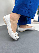 Білі шкіряні балетки Polaris 7(6635-01) 37, фото 4