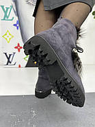 Зимові жіночі черевики Berloni M229 сірі натуральне хутро 36, фото 5