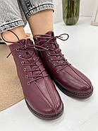 Черевики жіночі MeegoComfort A19060-1-bordo бордові на шнурівці 36, фото 3