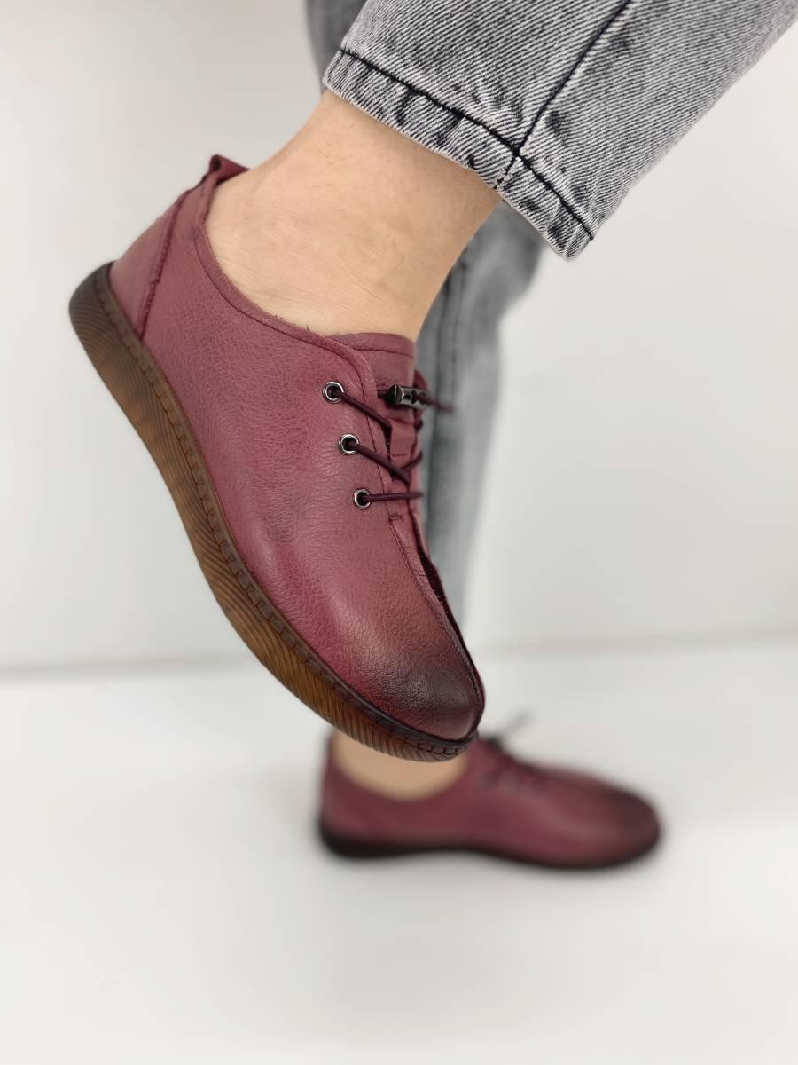 Туфлі жіночі MegoComfort S8791-bordo бордові на низькому ходу 37