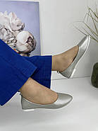 Балетки шкіряні Vensi V361(AJ1001-6) натуральна шкіра колір срібло 37, фото 3