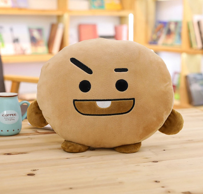 М'яка Іграшка Печенька Шукі BT21 Плюшева Подушка SHOOKY ARMY персонаж BTS 50 см Коричневий (01348)