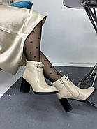 Жіночі ботильйони Berloni 219 демісезонні світлі 37, фото 5