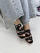 Босоніжки жіночі Vensi V374 шкіряні чорні на високому стійкому підборі 37, фото 2