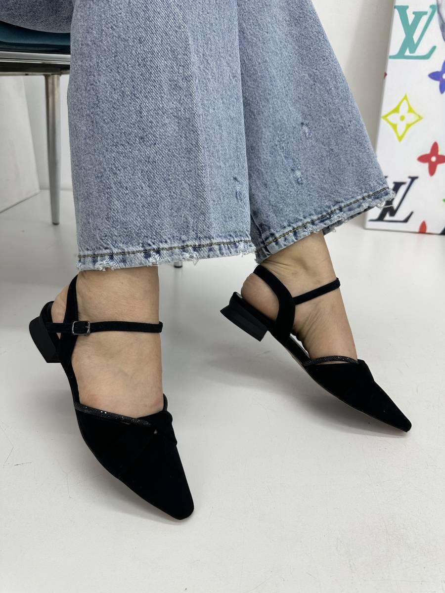 Босоніжки жіночі Sufina 1847-9-4A замшеві чорні 36, фото 1