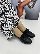 Мокасини жіночі Aras Shoes 408-black  шкіряні чорні на низькому ходу 37, фото 5