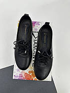 Мокасини жіночі Aras Shoes 408-black  шкіряні чорні на низькому ходу 37, фото 7