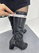 Чоботи жіночі зимові M1230 шкіряні натуральне хутро 36, фото 6