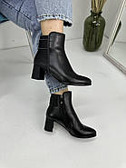 Жіночі черевики Battine B0422 шкіряні на середньому підборі 36, фото 3