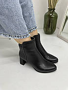 Жіночі черевики Battine B0422 шкіряні на середньому підборі 36, фото 5