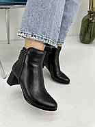 Жіночі черевики Battine B0422 шкіряні на середньому підборі 36, фото 6
