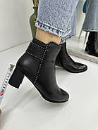 Жіночі черевики Battine B0422 шкіряні на середньому підборі 36, фото 7
